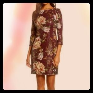 NWT Vince Camuto Sequin Floral Shift Dress